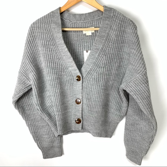 Anthropologie Sweaters - Anthropologie NWT Maeve Sunny Cropped Chunky Cardigan Sweater Medium